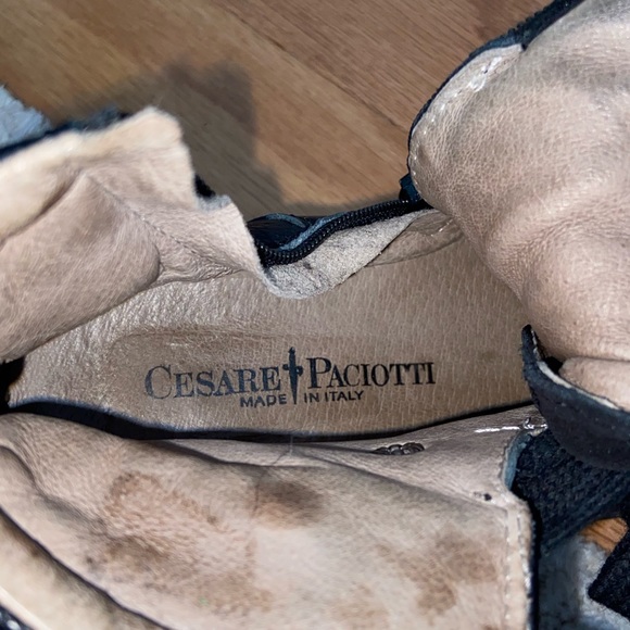 Cesare Paciotti Leather 29 Combat chelsea Boots Girls laces & Zipper 11.5 size - Picture 8 of 9